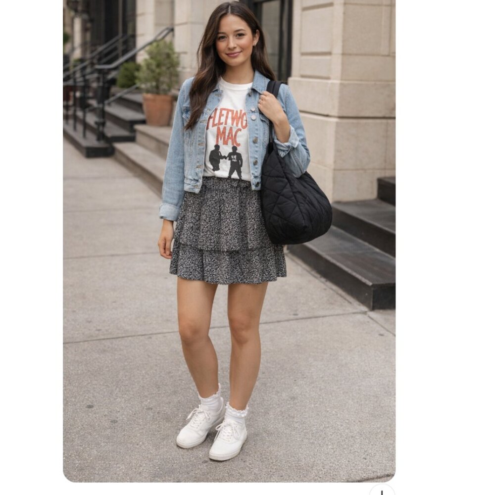 Madewell Pull-On Tier Mini Skirt in Tudor Floral Size 4